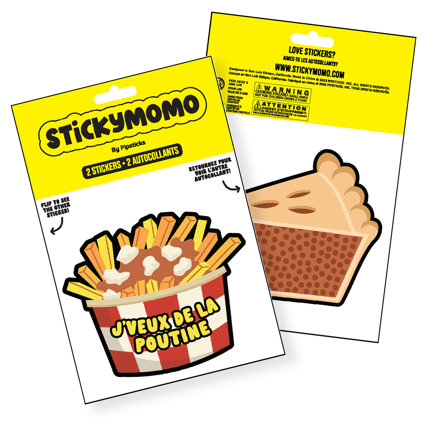 ASSORTED FRENCH TEXT STICKER