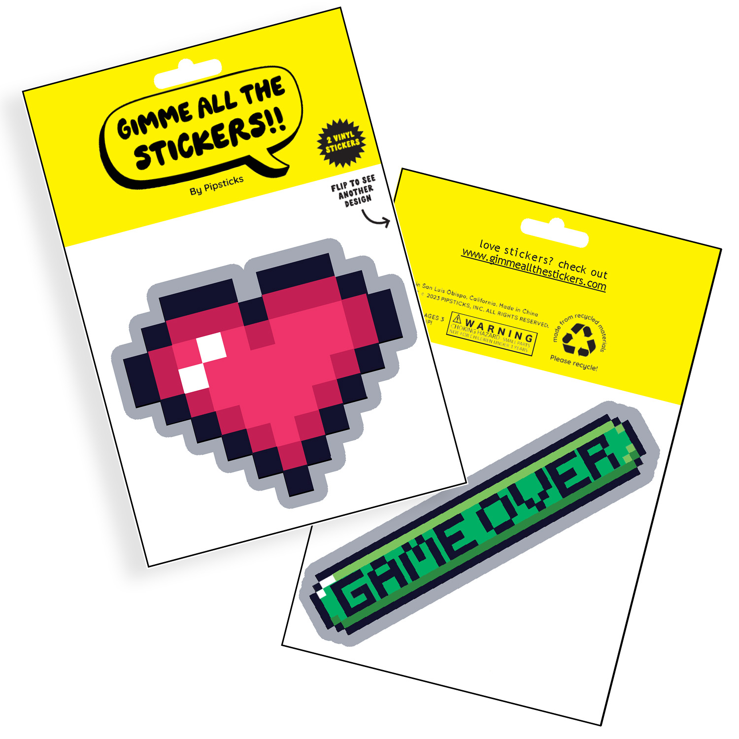 ASSORTED NO TEXT VINYL STICKER